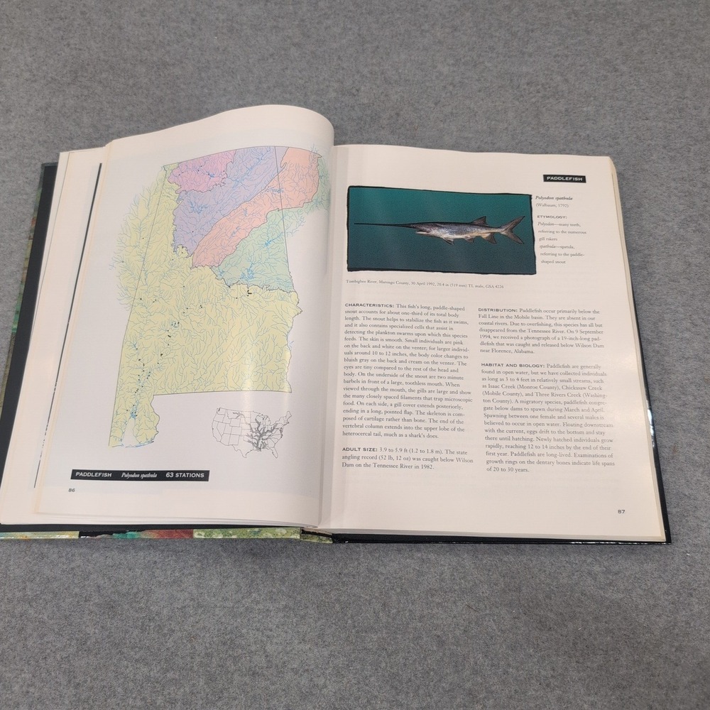Fishes of‎ Alabama and the Mobile Basin Oxmoor House 1996 Hardcover with Map - Picture 8 of 9